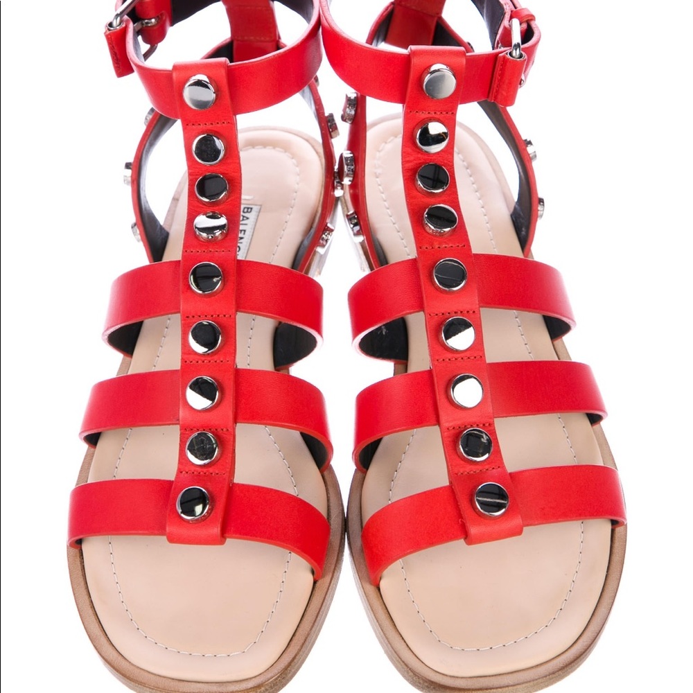 Balenciaga red sandals
